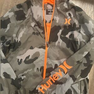 Hurley Boys' Camo Printed Windbreaker Jacket Lightweight Size XL